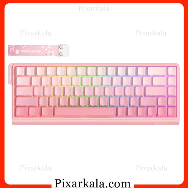 کیبورد گیمینگ مکانیکال آنیکوما مدل Onikuma G69 سوییچ مغناطیسی رنگ صورتی